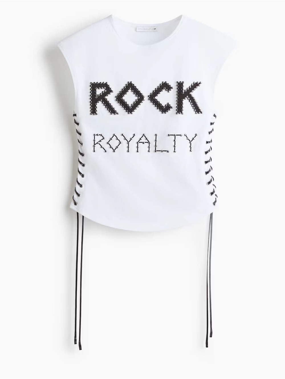 STELLA MCCARTNEY LACE-UP STUDDED TOP Rock Royalty
